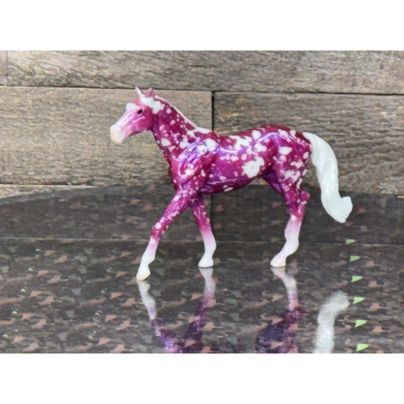 Breyer Custom Horse Stablemate Glossy Wild Dapple Glow Walking TB