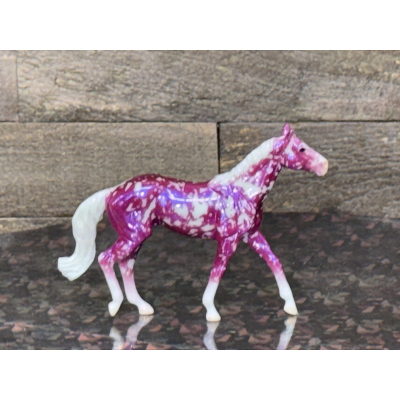 Breyer Custom Horse Stablemate Glossy Wild Dapple Glow Walking TB