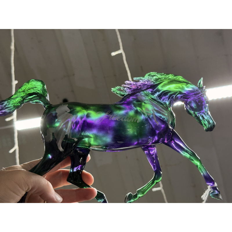 Breyer Custom Model Horse Weather Girl Clearware Purple Green Freedom