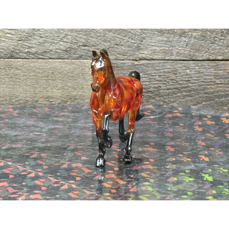Breyer Custom Horse Stablemate Glossy Clearware Yellow Red Tortoise TWH Mold