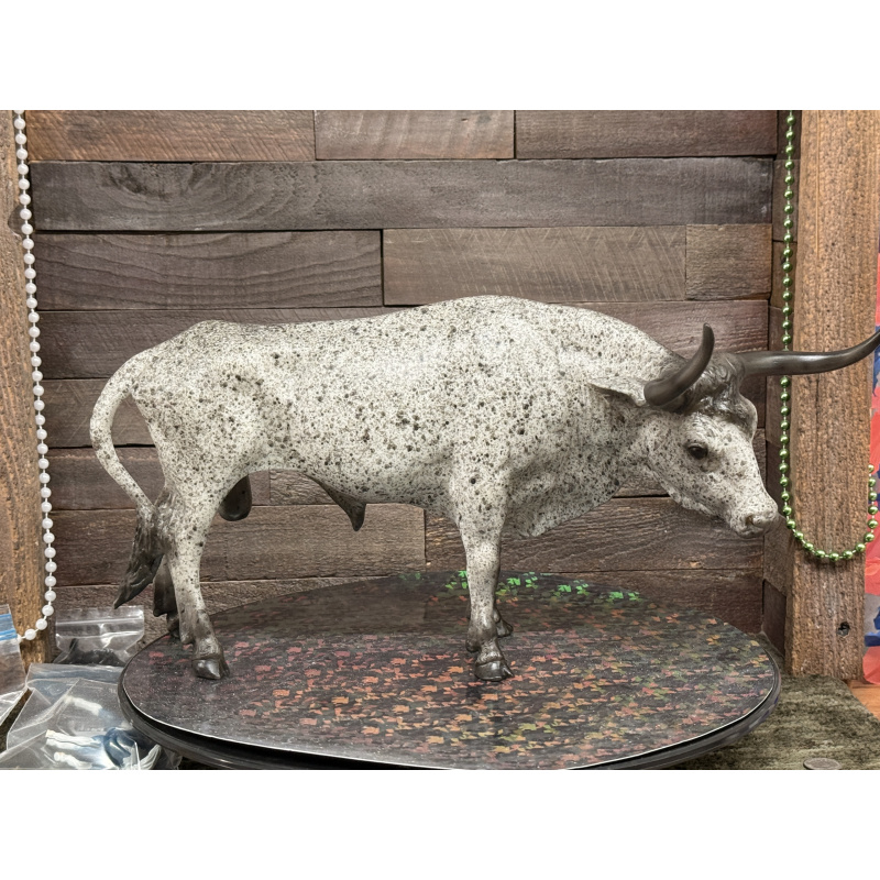 Breyer Custom Horse Traditional Texas Longhorn Vintage Style Grey Roan Test Bull