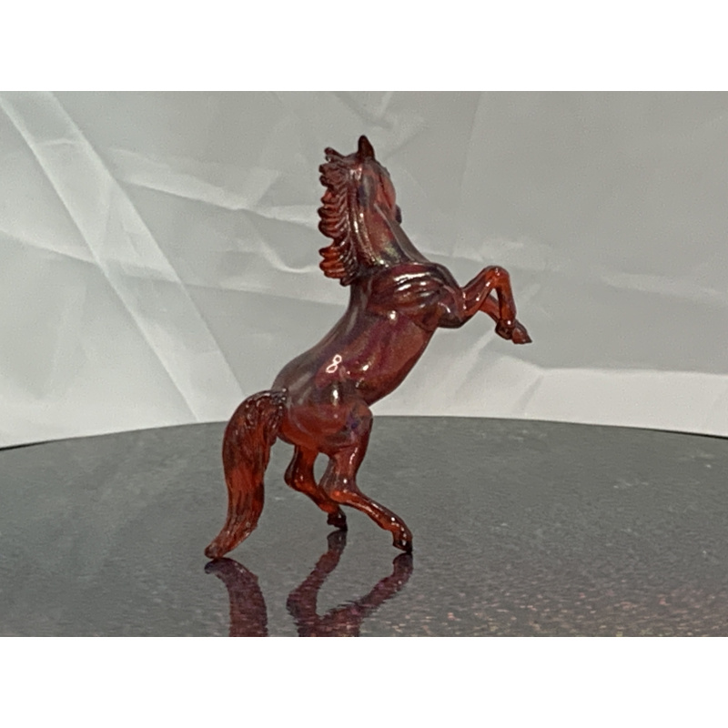 Breyer Custom Horse Rearing Arabian Glossy Clearware Holographic Red