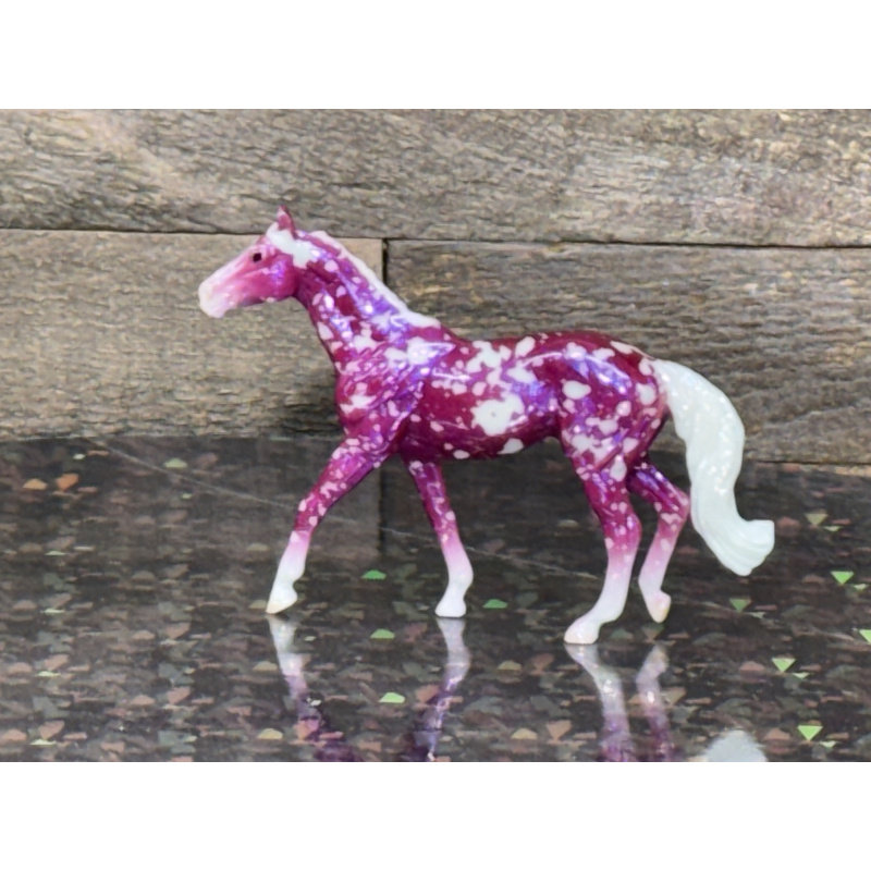 Breyer Custom Horse Stablemate Glossy Wild Dapple Glow Walking TB