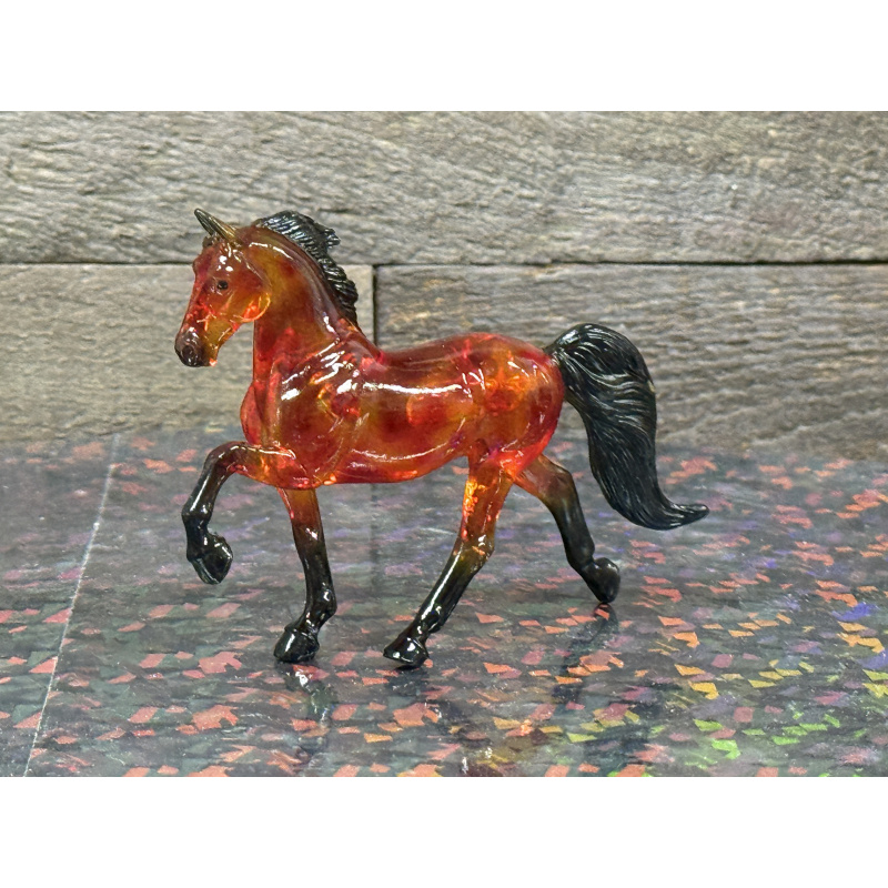 Breyer Custom Horse Stablemate Glossy Clearware Yellow Red Tortoise TWH Mold