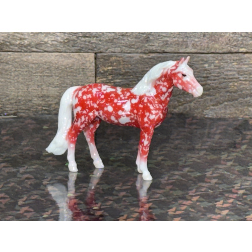 Breyer Custom Horse Stablemate Glossy Wild Dapple Glow Standing Warmblood