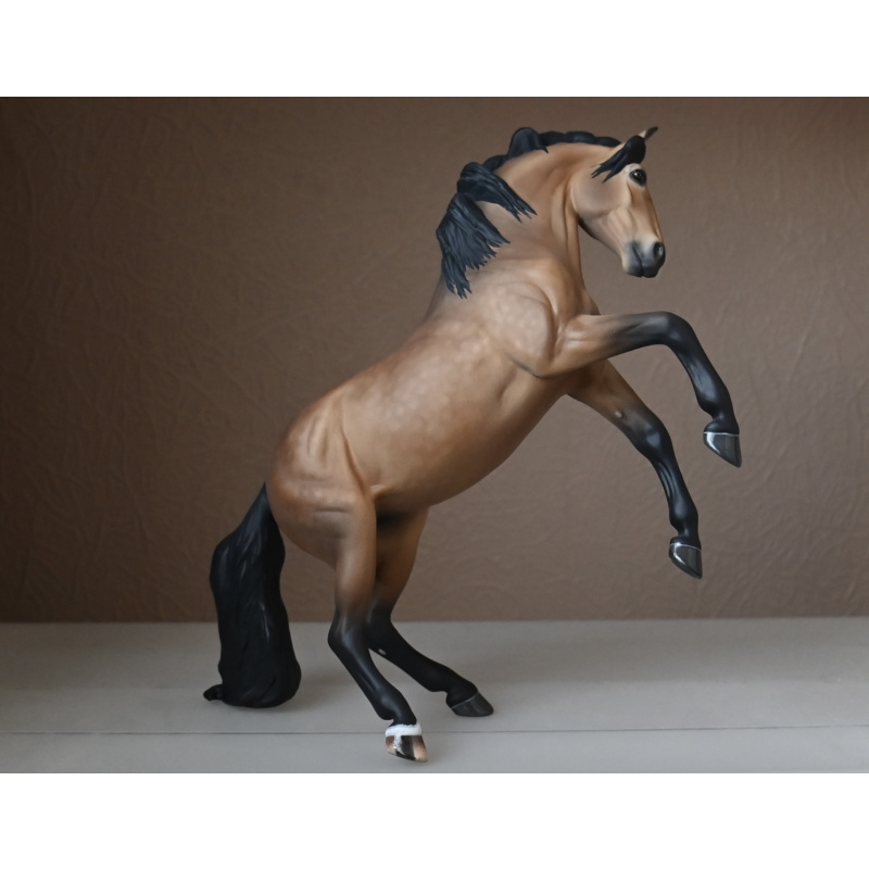 Custom Breyer Premier model Carman painted to a Pale Dappled Golden Buckskin