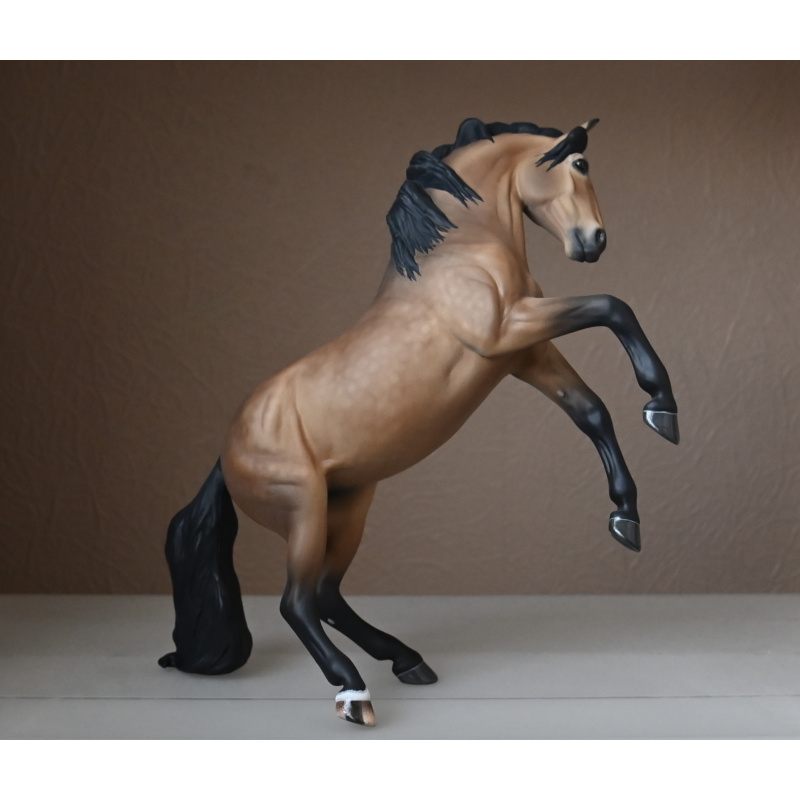 Custom Breyer Premier model Carman painted to a Pale Dappled Golden Buckskin