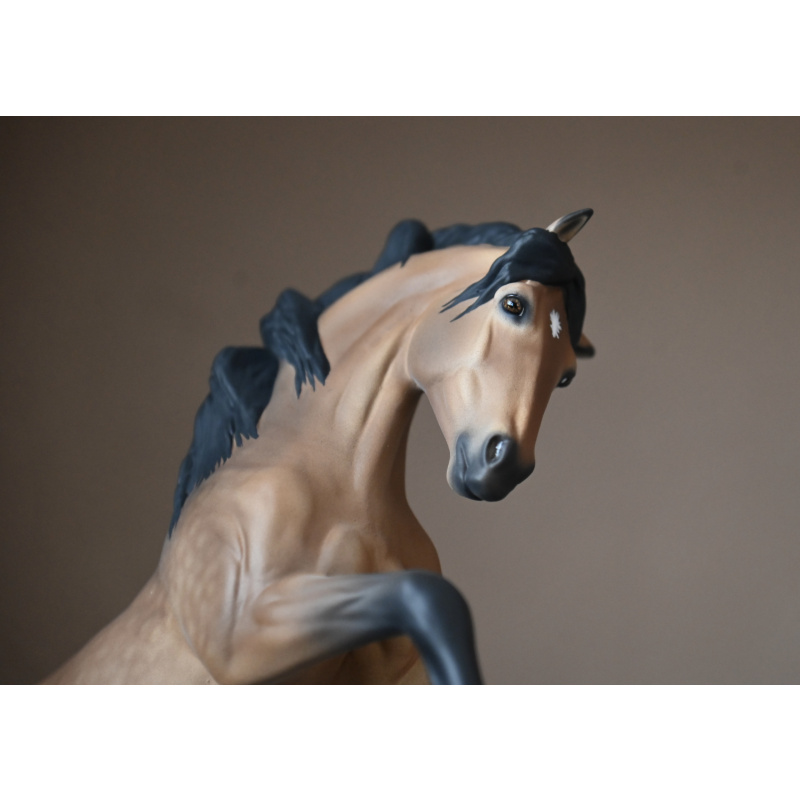 Custom Breyer Premier model Carman painted to a Pale Dappled Golden Buckskin