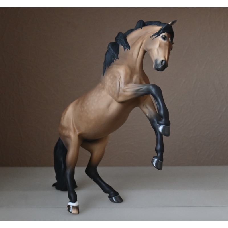 Custom Breyer Premier model Carman painted to a Pale Dappled Golden Buckskin
