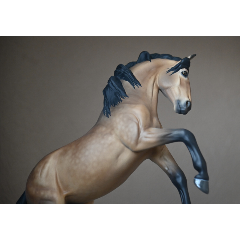 Custom Breyer Premier model Carman painted to a Pale Dappled Golden Buckskin