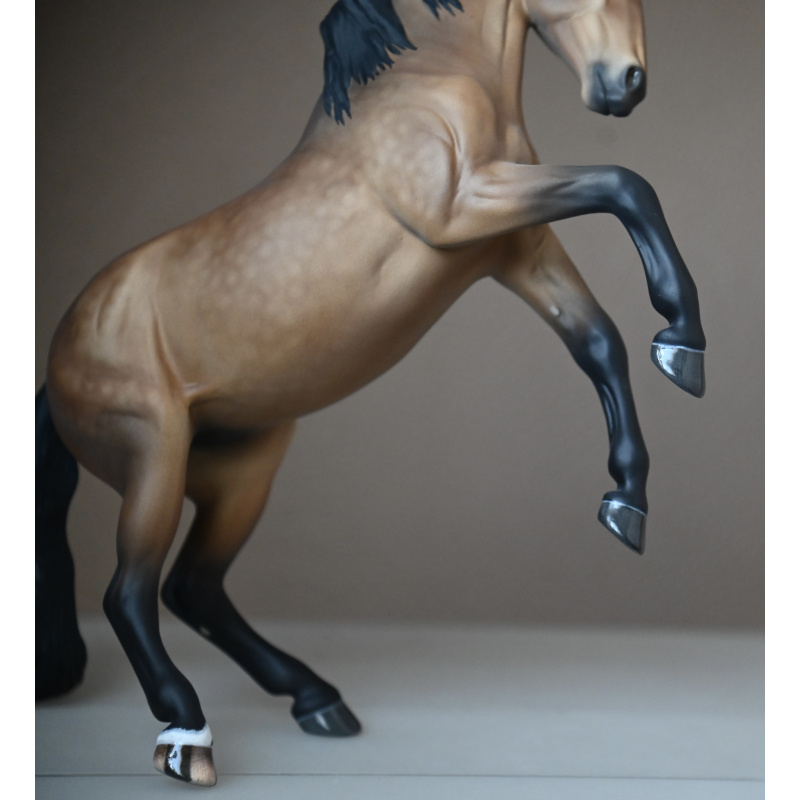 Custom Breyer Premier model Carman painted to a Pale Dappled Golden Buckskin