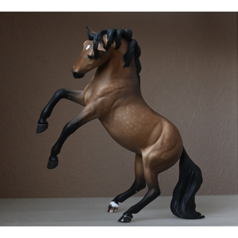 Custom Breyer Premier model Carman painted to a Pale Dappled Golden Buckskin