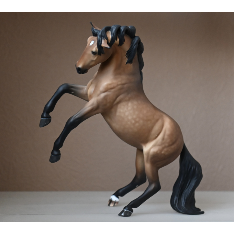 Custom Breyer Premier model Carman painted to a Pale Dappled Golden Buckskin