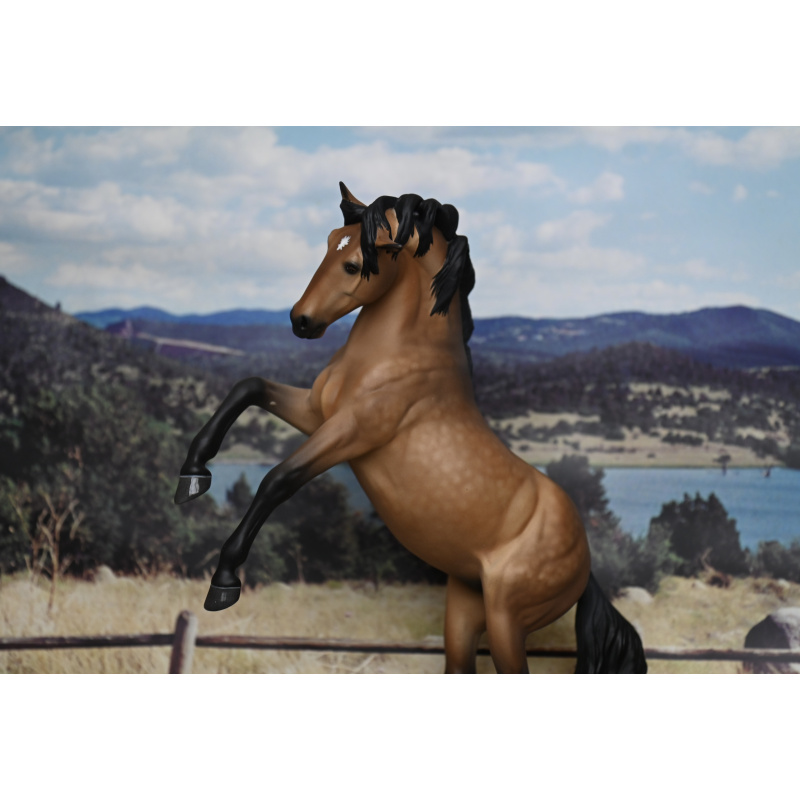 Custom Breyer Premier model Carman painted to a Pale Dappled Golden Buckskin