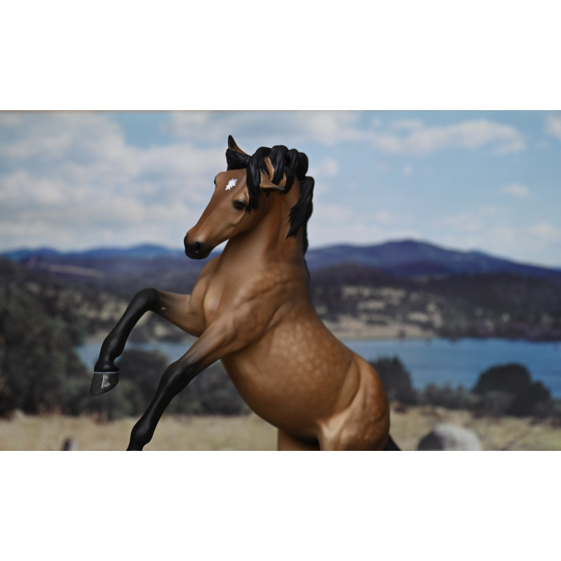 Custom Breyer Premier model Carman painted to a Pale Dappled Golden Buckskin