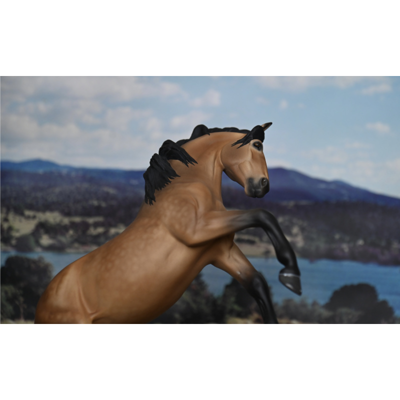 Custom Breyer Premier model Carman painted to a Pale Dappled Golden Buckskin