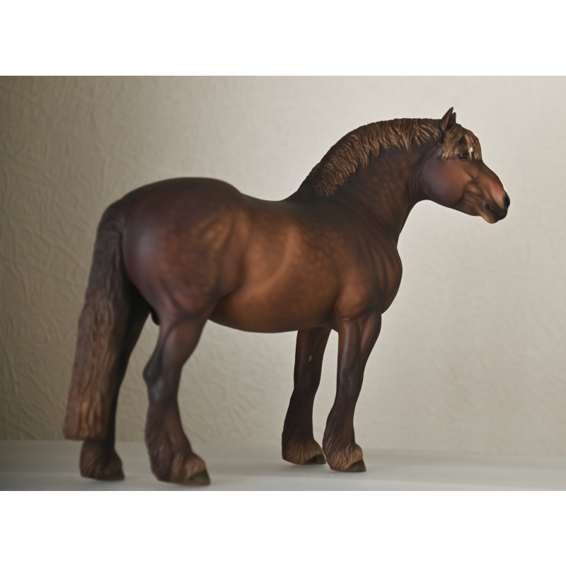 Custom Breyer Theo painted to a  Dappled Liver Chestnut
