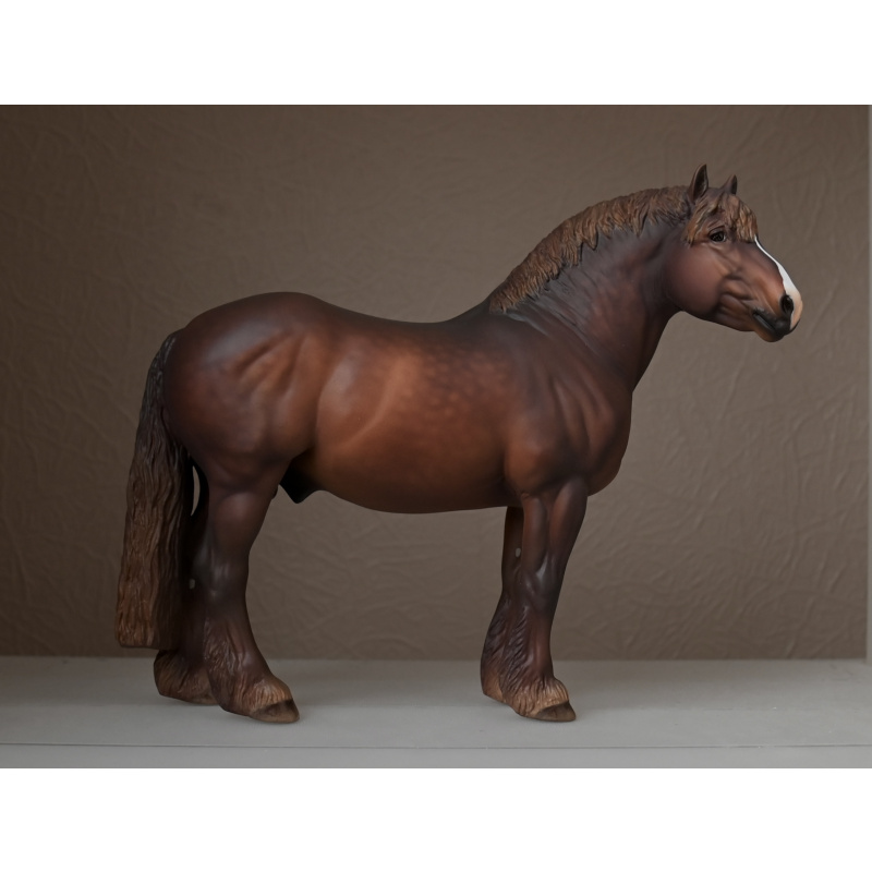 Custom Breyer Theo painted to a  Dappled Liver Chestnut