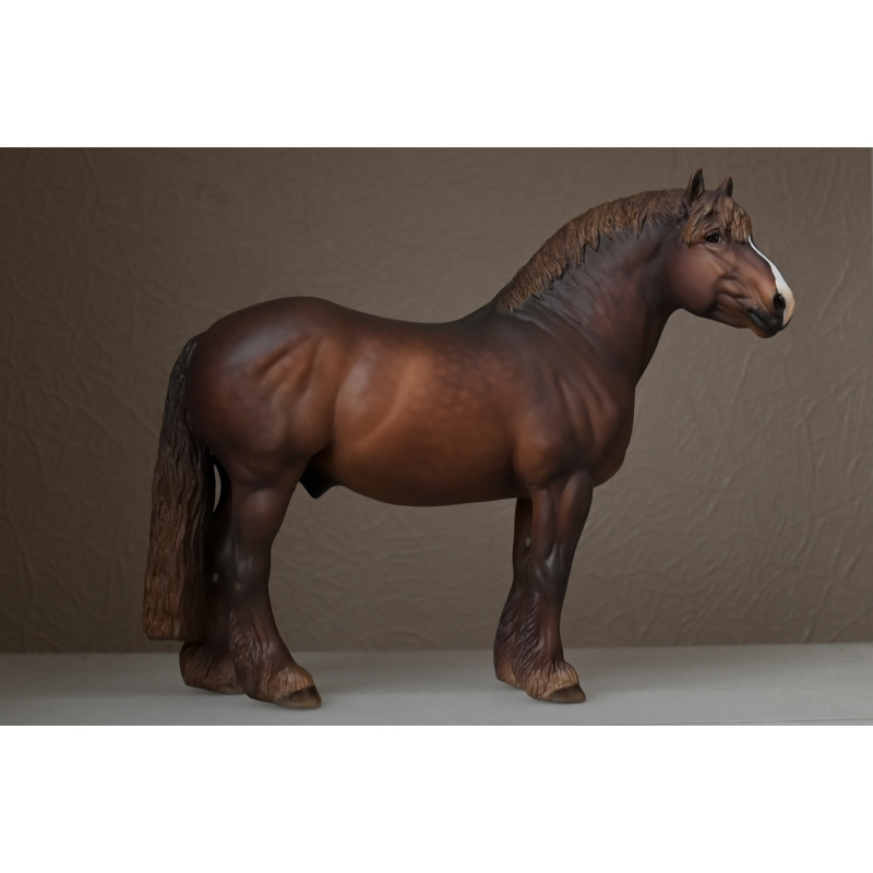 Custom Breyer Theo painted to a  Dappled Liver Chestnut