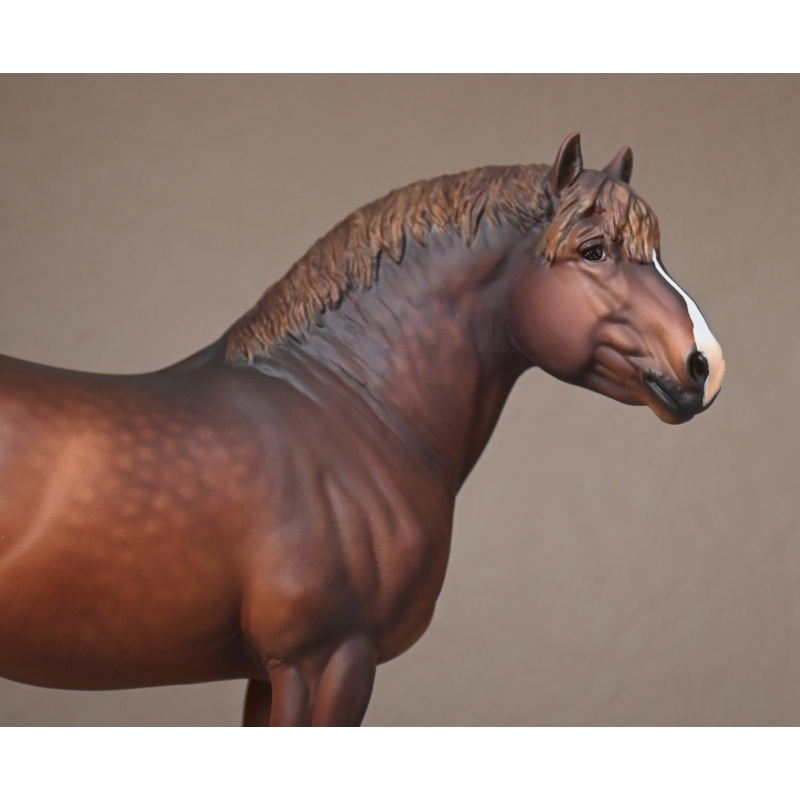 Custom Breyer Theo painted to a  Dappled Liver Chestnut