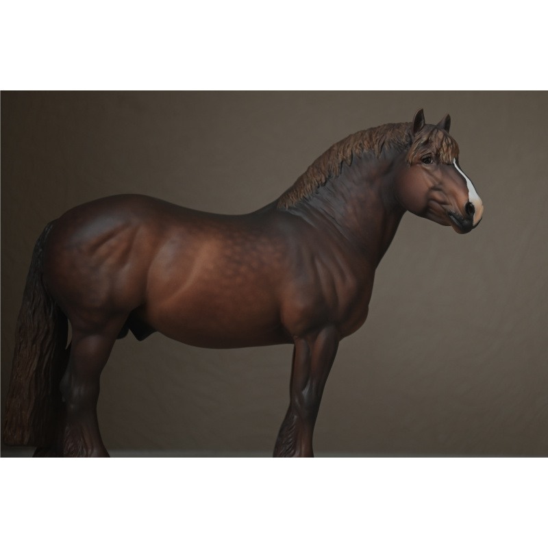 Custom Breyer Theo painted to a  Dappled Liver Chestnut