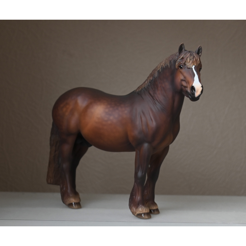 Custom Breyer Theo painted to a  Dappled Liver Chestnut