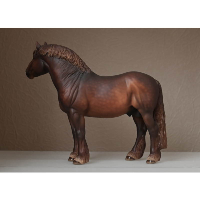 Custom Breyer Theo painted to a  Dappled Liver Chestnut