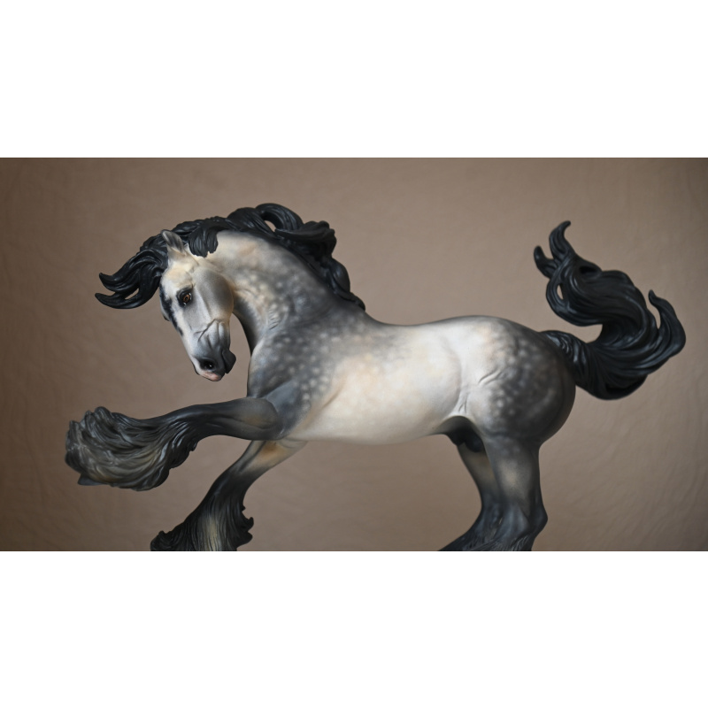 CM BREYER GYPSY VANNER TO A PALE/SILVER TO GREYING OUT BUCKSKIN