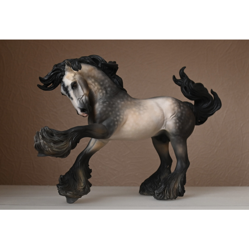 CM BREYER GYPSY VANNER TO A PALE/SILVER TO GREYING OUT BUCKSKIN