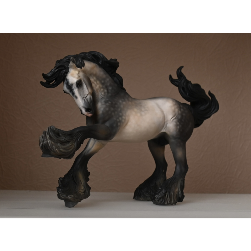 CM BREYER GYPSY VANNER TO A PALE/SILVER TO GREYING OUT BUCKSKIN
