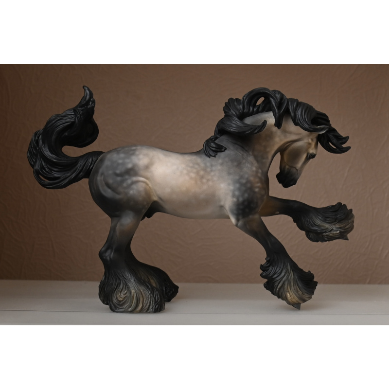 CM BREYER GYPSY VANNER TO A PALE/SILVER TO GREYING OUT BUCKSKIN