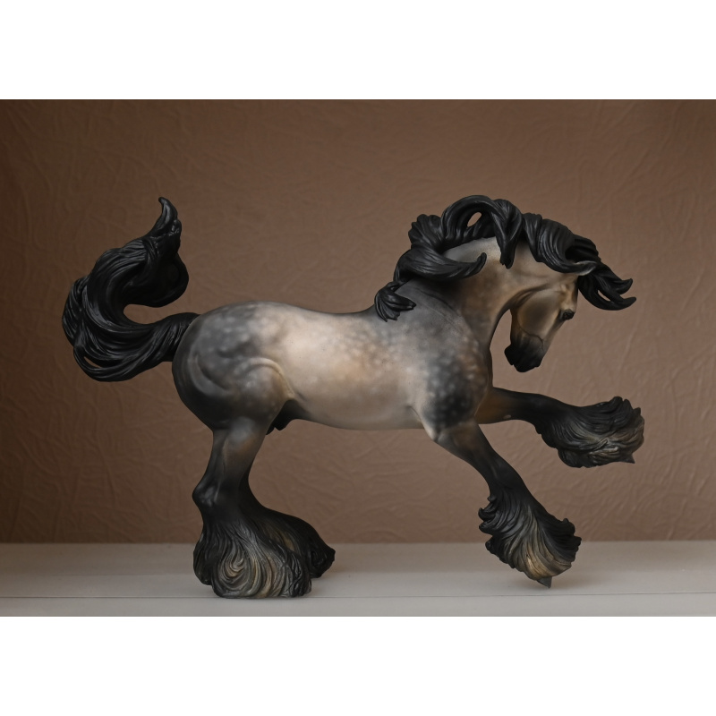 CM BREYER GYPSY VANNER TO A PALE/SILVER TO GREYING OUT BUCKSKIN