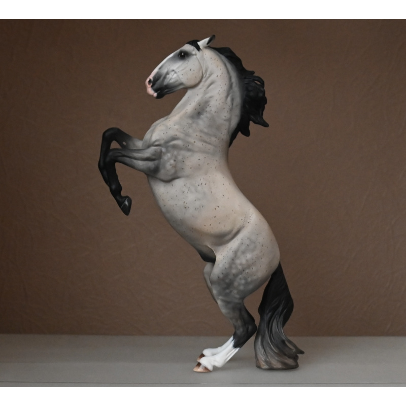 CUSTOM BREYER ADONIS TO A FLEABITTEN DAPPLED GREY WITH WARM UNDERTONES