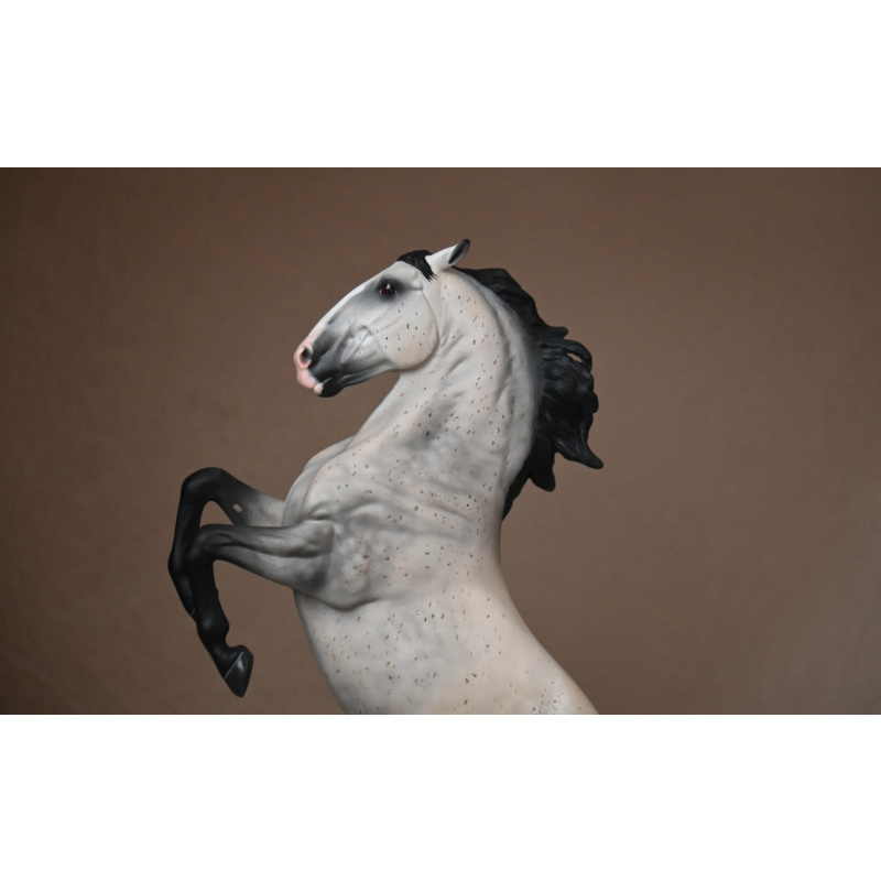 CUSTOM BREYER ADONIS TO A FLEABITTEN DAPPLED GREY WITH WARM UNDERTONES