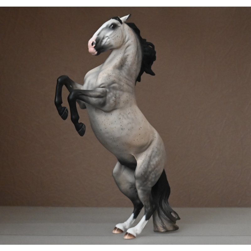CUSTOM BREYER ADONIS TO A FLEABITTEN DAPPLED GREY WITH WARM UNDERTONES