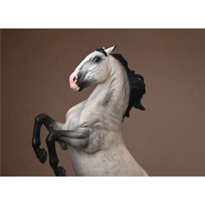 CUSTOM BREYER ADONIS TO A FLEABITTEN DAPPLED GREY WITH WARM UNDERTONES