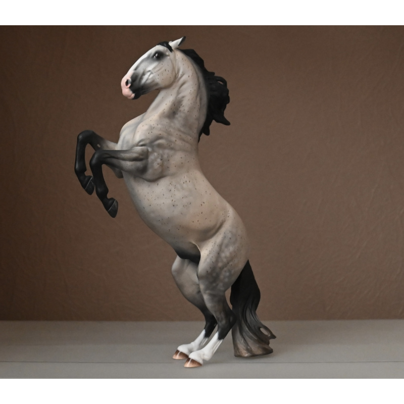 CUSTOM BREYER ADONIS TO A FLEABITTEN DAPPLED GREY WITH WARM UNDERTONES