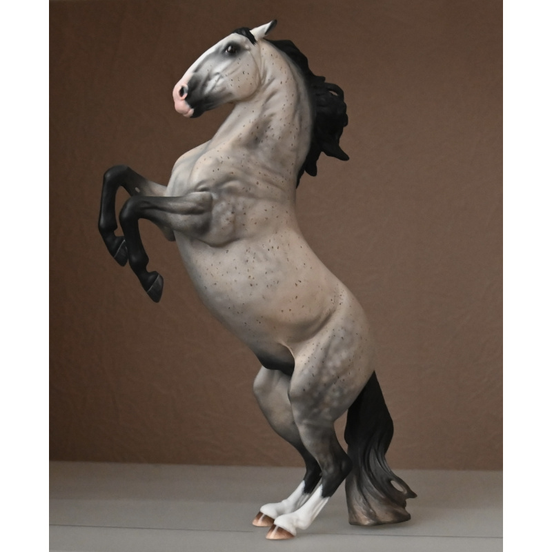 CUSTOM BREYER ADONIS TO A FLEABITTEN DAPPLED GREY WITH WARM UNDERTONES