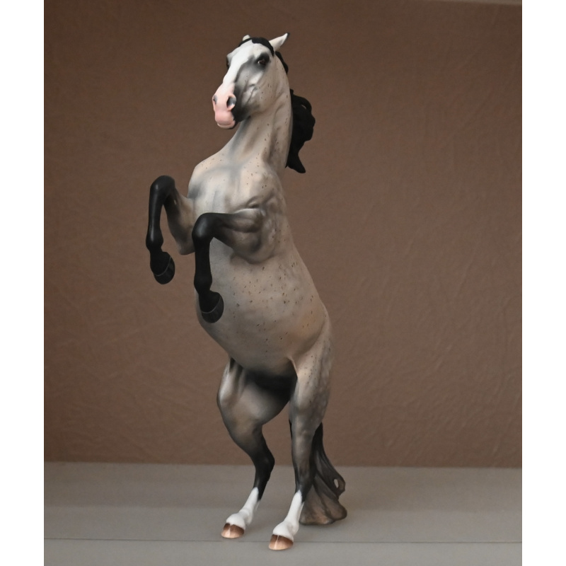 CUSTOM BREYER ADONIS TO A FLEABITTEN DAPPLED GREY WITH WARM UNDERTONES