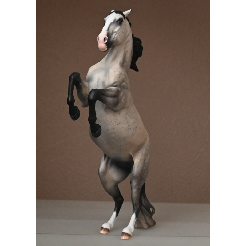 CUSTOM BREYER ADONIS TO A FLEABITTEN DAPPLED GREY WITH WARM UNDERTONES