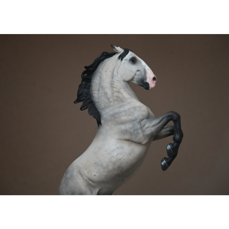 CUSTOM BREYER ADONIS TO A FLEABITTEN DAPPLED GREY WITH WARM UNDERTONES