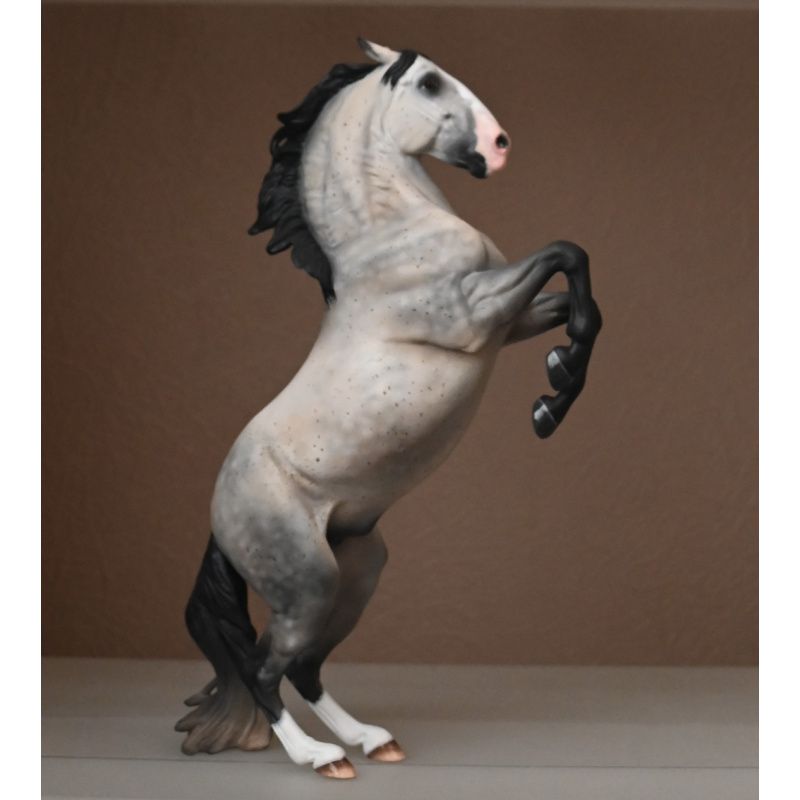 CUSTOM BREYER ADONIS TO A FLEABITTEN DAPPLED GREY WITH WARM UNDERTONES