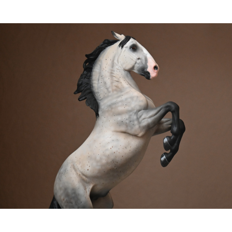 CUSTOM BREYER ADONIS TO A FLEABITTEN DAPPLED GREY WITH WARM UNDERTONES