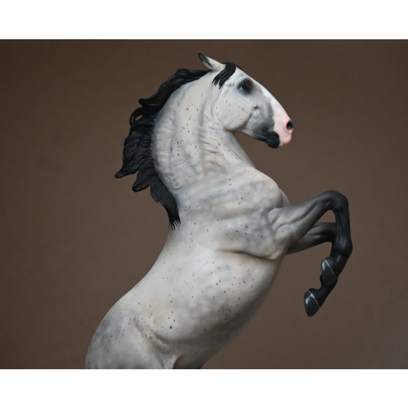 CUSTOM BREYER ADONIS TO A FLEABITTEN DAPPLED GREY WITH WARM UNDERTONES