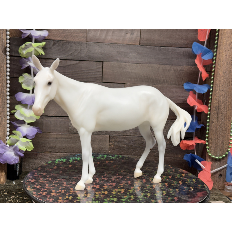 Breyer Custom Horse Traditional Molly Mule New Mold White Mule Points Matte