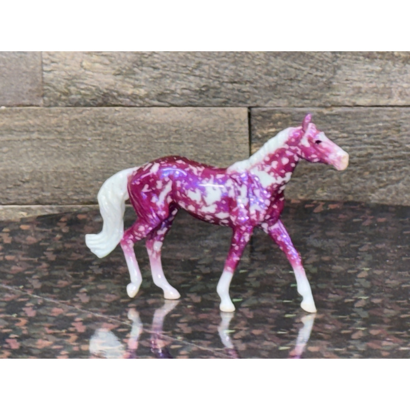 Breyer Custom Horse Stablemate Glossy Wild Dapple Glow Walking TB