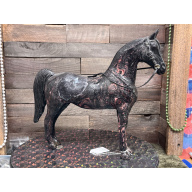 Unknown Stripped Horse Western Horse Knock Off Black Reds Pinks Marbled Colors Plastic