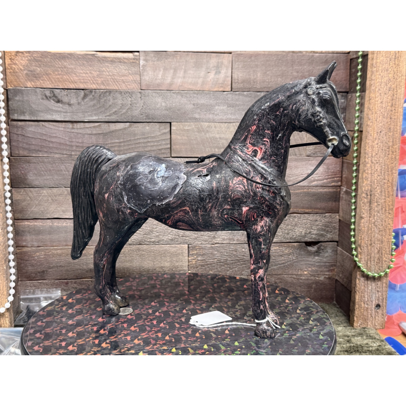 Unknown Stripped Horse Western Horse Knock Off Black Reds Pinks Marbled Colors Plastic