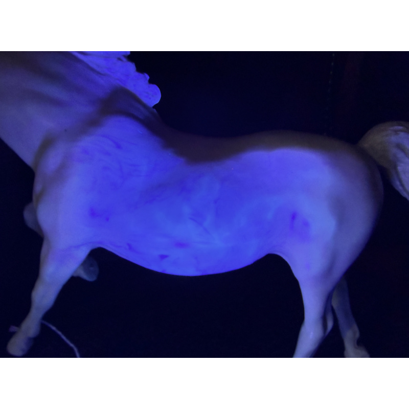 Breyer Stripped Horse Running Stallion White On White Swirls Plastic