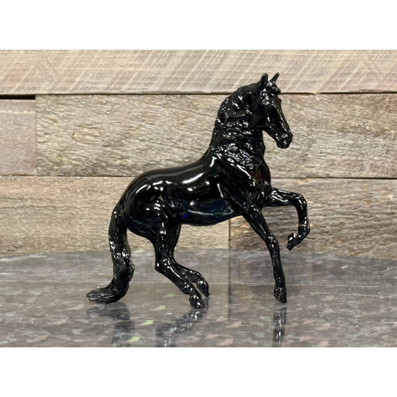 Breyer Custom Horse Stablemate Glossy Black Alborozo Clearware